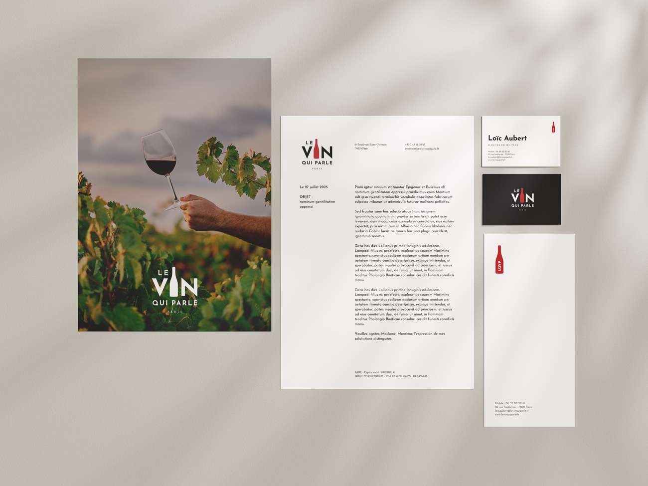 Identité visuelle le vin qui parle