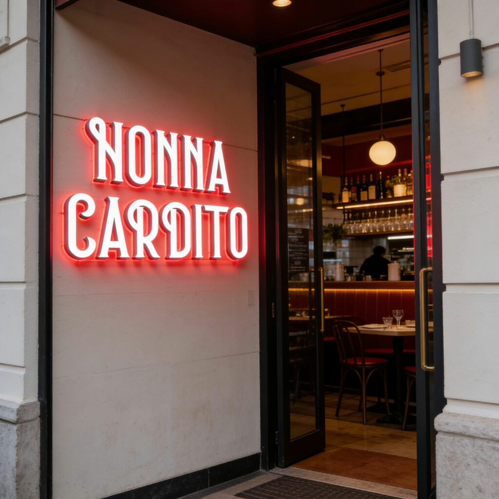 création du logo de nonna cardito restaurant italien
