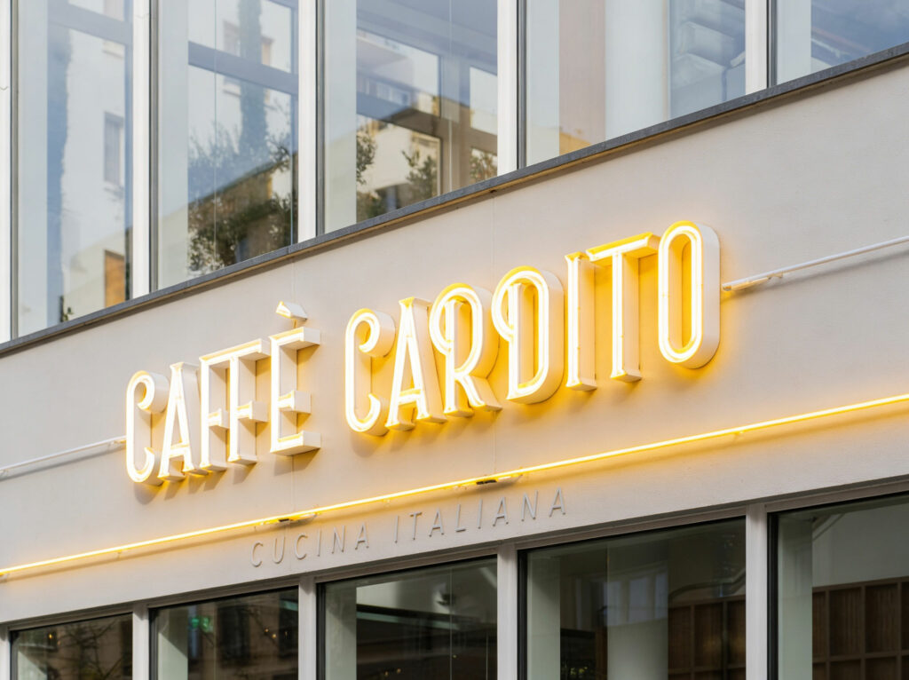 création du logo de caffè cardito restaurant italien
